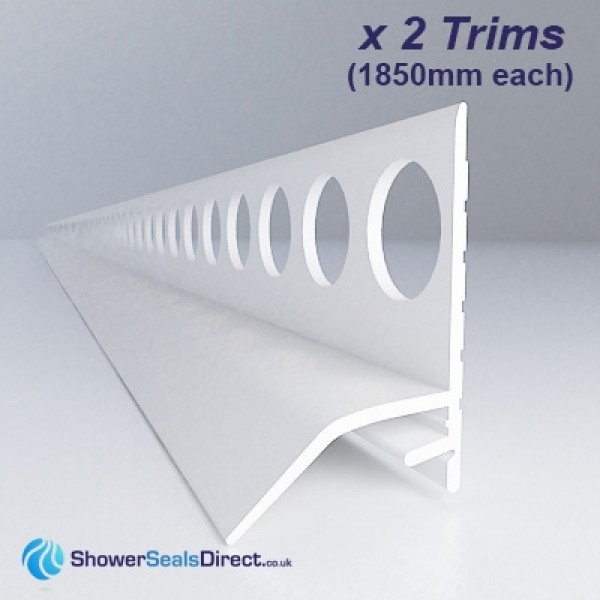 Two Shower Tray Bath Sealing Trims