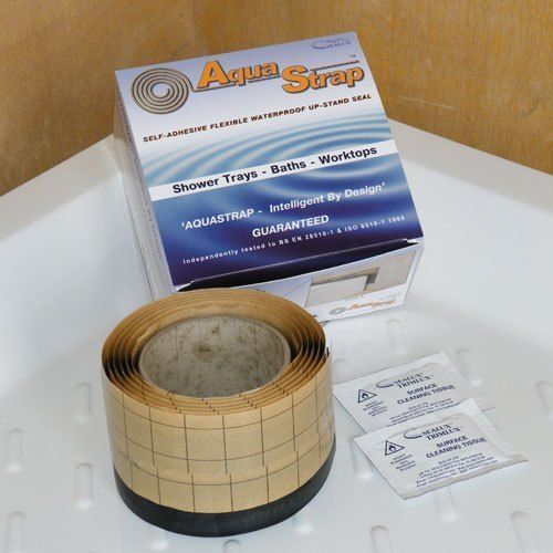 AquaStrap 1m Shower Tray Or Bath Seal With Sealux-N Tile Flexible Flexi Seal - View #12