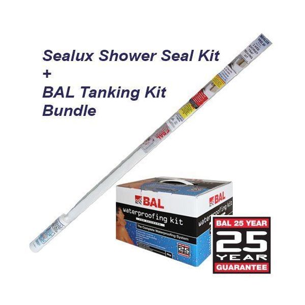 Sealux Shower Seal & BAL Tanking Kit Bundle